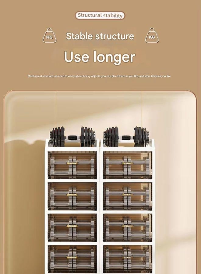 SUKILO 5 Tier Multifunctional Plastic Storage Cabinet with Wheels – Transparent Drawers for Bathroom, Kitchen, Bedroom & More | Under Sink Organizer & Household Storage Rack - Image 4