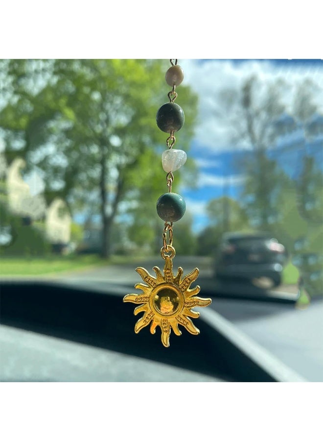 معلقة سيارة الشمس، زخرفة معلقة مرآة الرؤية الخلفية للسيارة، زخرفة معلقة مرآة السيارة للسيارة - Image 4