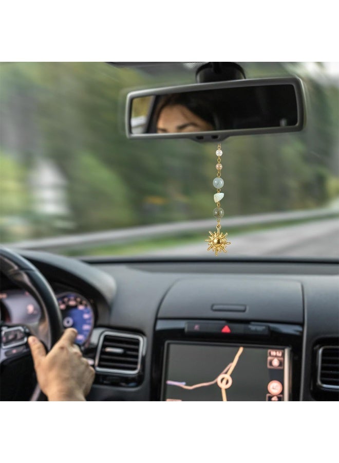 معلقة سيارة الشمس، زخرفة معلقة مرآة الرؤية الخلفية للسيارة، زخرفة معلقة مرآة السيارة للسيارة - Image 5