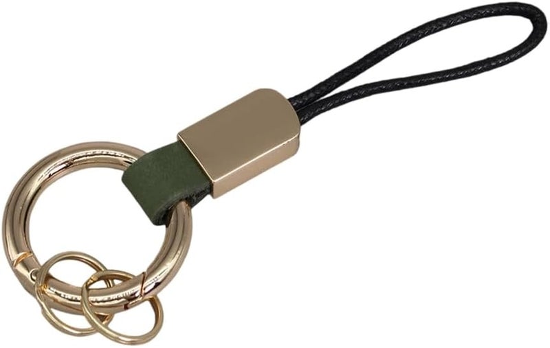 Simulated Leather Keychain With And Adjustable Wrist Strap Trendy Holder For Car Keys Organization - Image 1