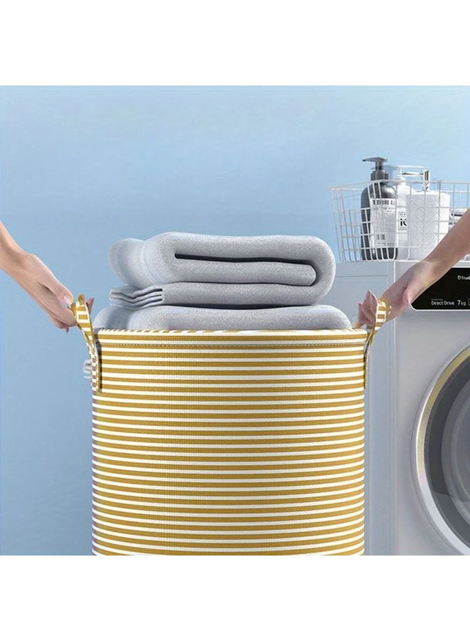 Green Foldable Laundry Basket Clothes Hamper Bathroom Storage Box Toy Organizer - Image 4