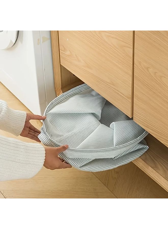 Green Foldable Laundry Basket Clothes Hamper Bathroom Storage Box Toy Organizer - Image 2