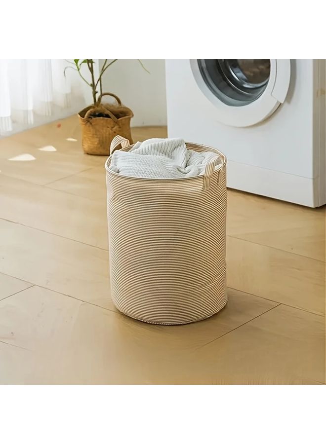 Green Foldable Laundry Basket Clothes Hamper Bathroom Storage Box Toy Organizer - Image 1