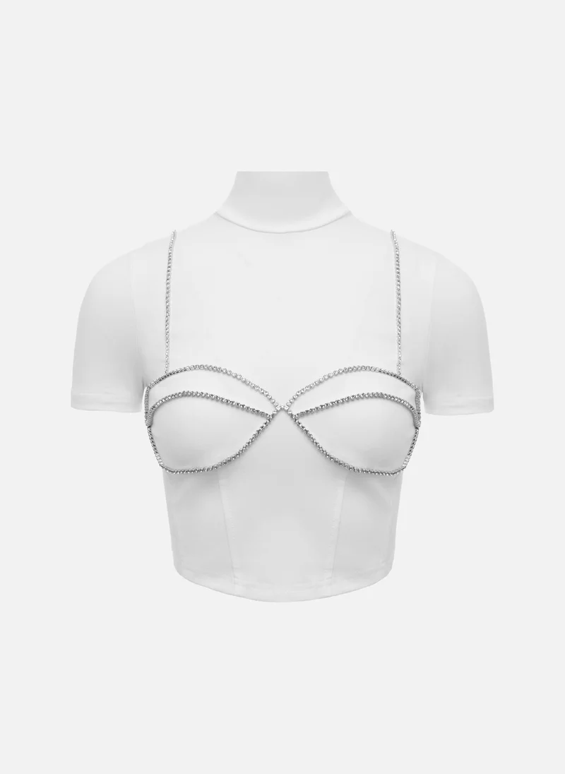 Lichi Corset top with rhinestone bustier