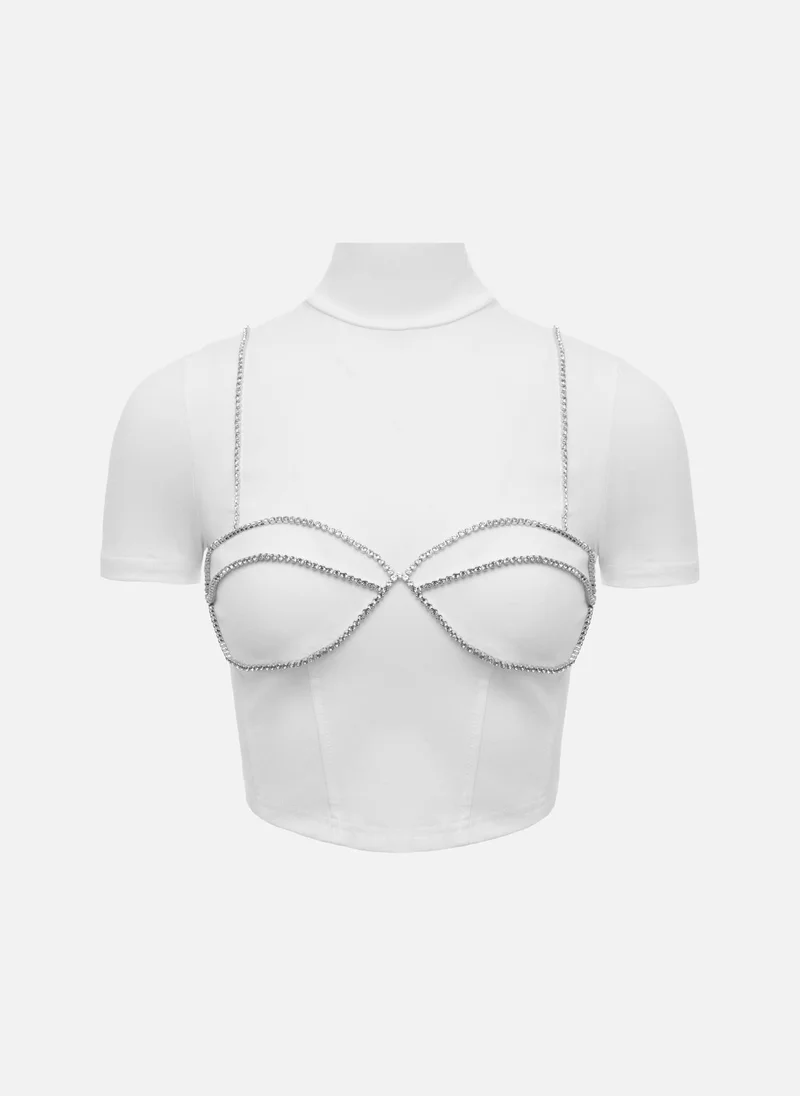 Lichi Corset top with rhinestone bustier