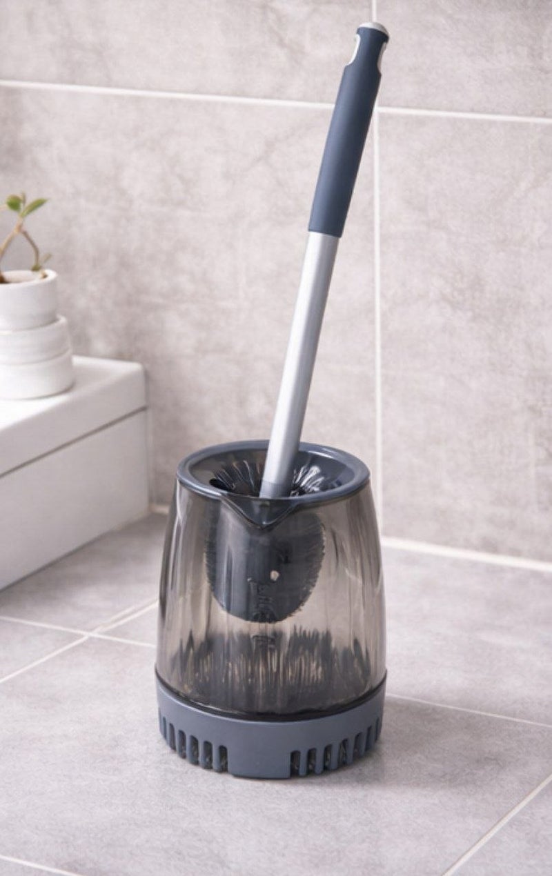 Toilet Brush with Holder - Innovative Toilet Cleaning Brush with Sleek Black Holder - Image 4
