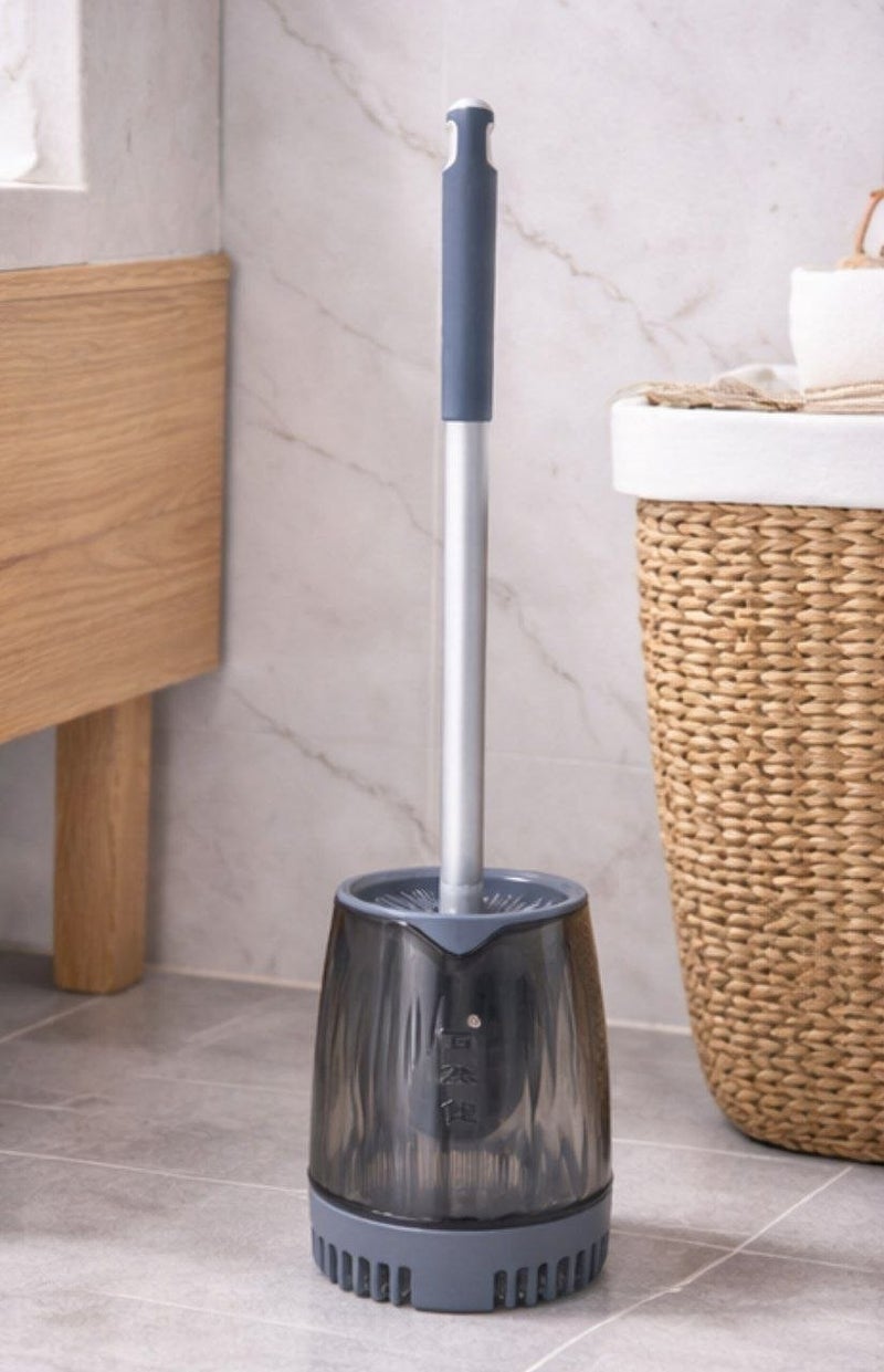 Toilet Brush with Holder - Innovative Toilet Cleaning Brush with Sleek Black Holder - Image 5