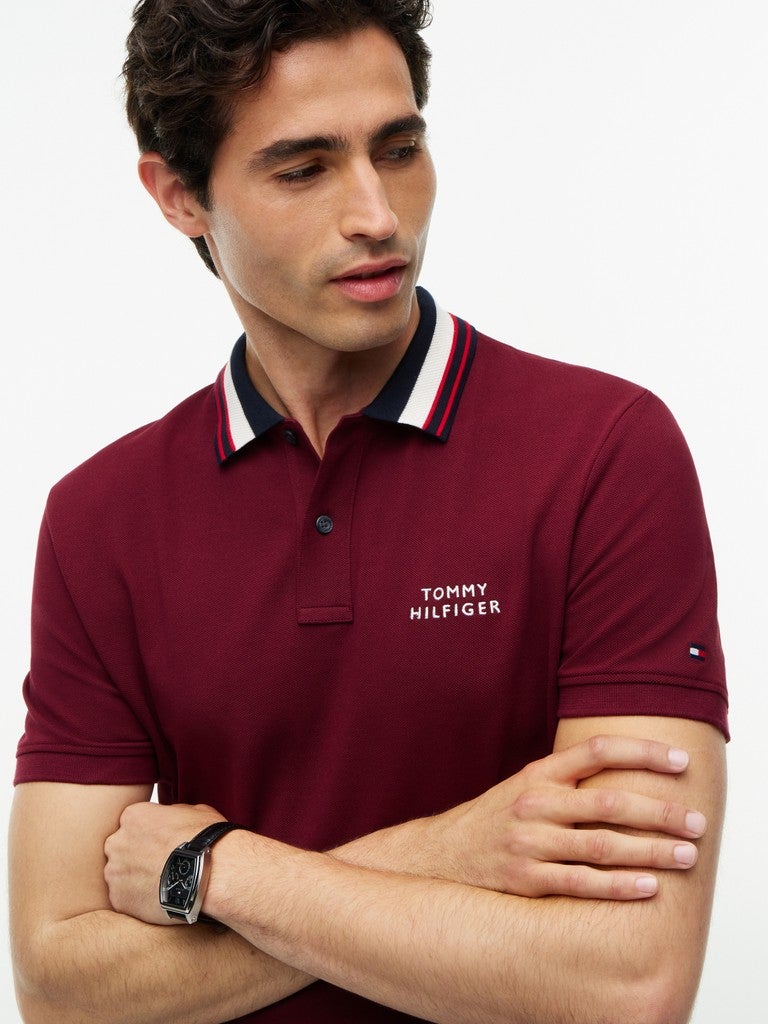 TOMMY HILFIGER Regular Fit Tipped Collar Polo Shirt - Image 2