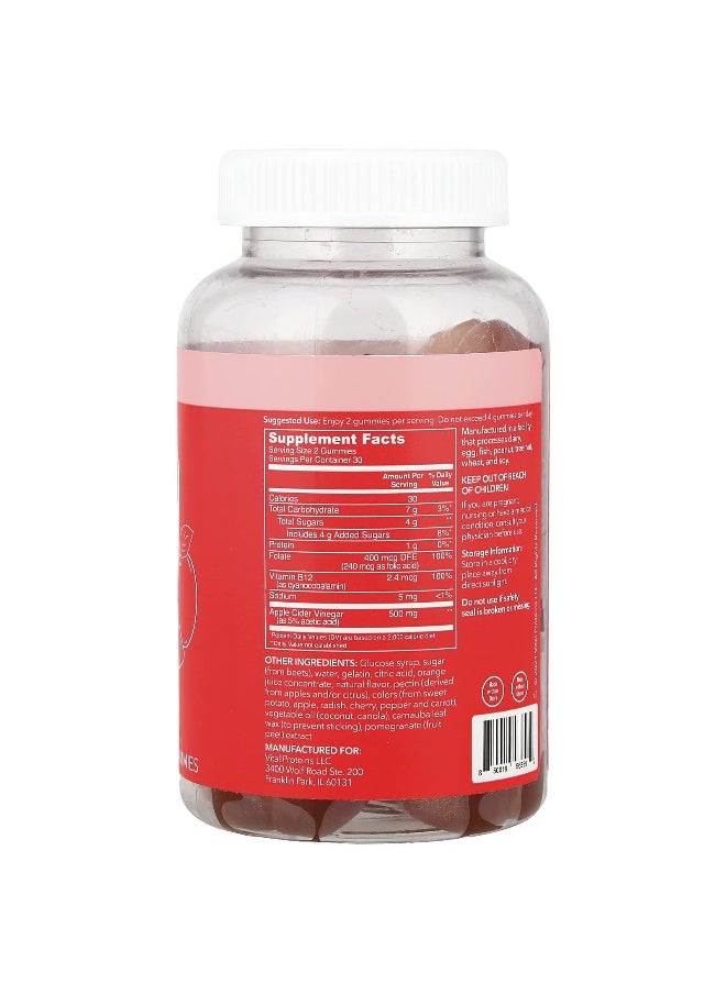 Vital Proteins Vital Proteins, Apple Cider Vinegar Gummies, Apple, 60 Gummies  - Image 2