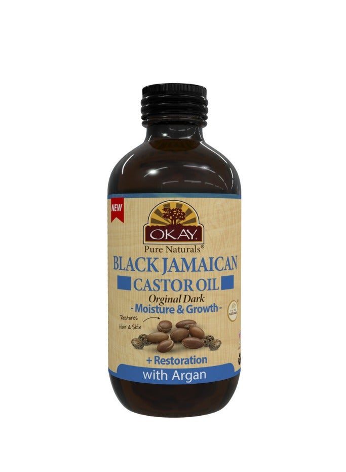 أوكي زيت الخروع الجامايكي الأسود من أوكي بيور ناتشورالز مع الأرغان، 4 أونصة