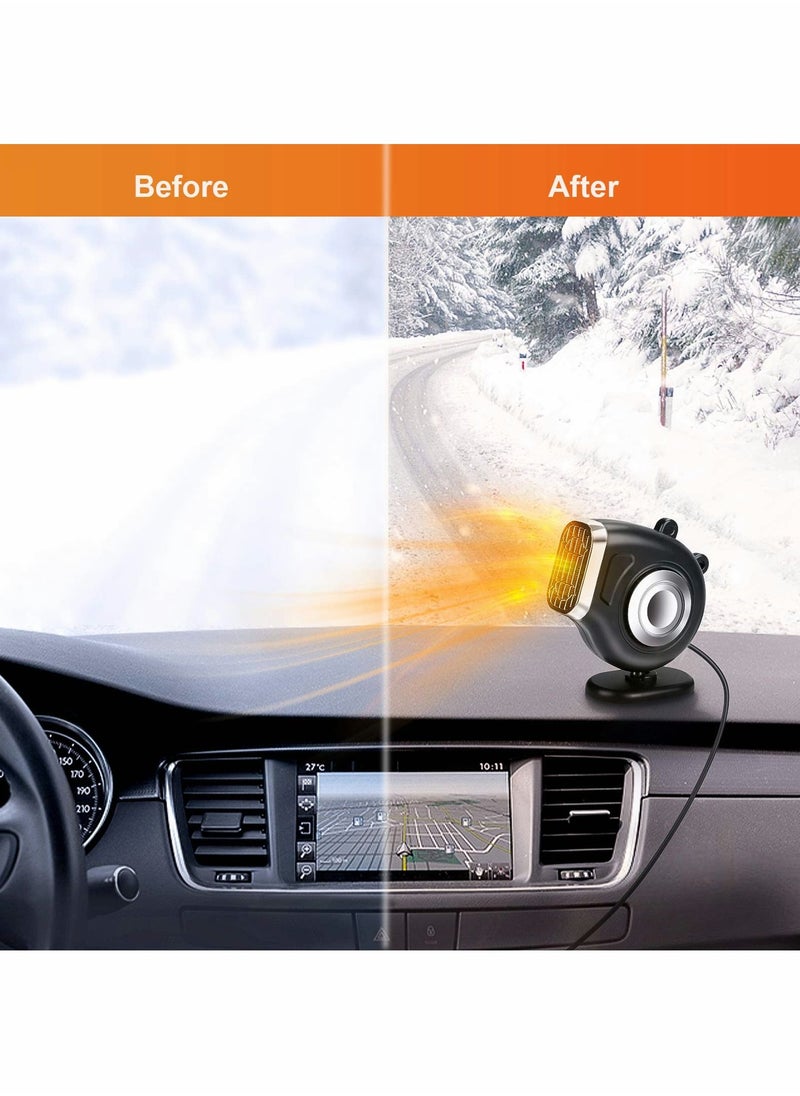 KASTWAVE - Mini Car Heater Fan Defroster(Black) - Image 1
