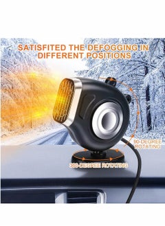 KASTWAVE Mini Car Heater Fan Defroster(Black)  - Image 4