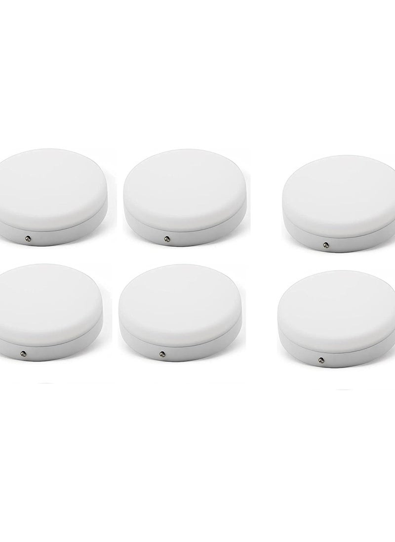 El Rawda Lighting 6 circular spotlights, 45 watts, with a lantern outside the ceiling, with strong lighting, suitable for home and office, white lighting 