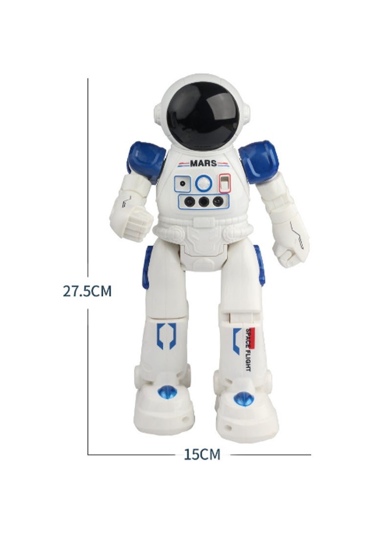 Blue Spaceman Kids Robot, Smart Gesture Sensor And Rechargeable Robot Toy For Kids, Can Walk, Slide, Turn, Sing, Dance, Talk And Teach Science  - Image 2