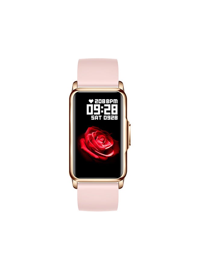 AROAQ H80 1.47 inch Golden Smart Watch Multi Sport Mode Fitness Bracelet IP67 Waterproof Health Watch Sleep Monitoring With Pink Gold Silicone Strap - Image 3