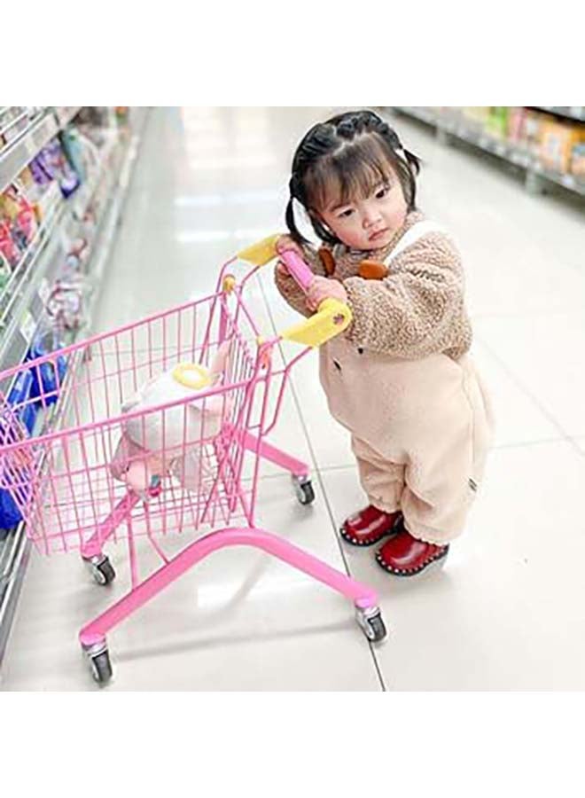 AL BADER Shopping Cart Iron For Kids Children's Toy Supermarket Handcart Mini Shopping Cart Toy Shopping Cart With Sturdy Metal Frame Toddler Shopping Cart Pretend Play Shopping Cart Pink - Image 5