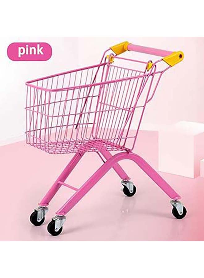 AL BADER Shopping Cart Iron For Kids Children's Toy Supermarket Handcart Mini Shopping Cart Toy Shopping Cart With Sturdy Metal Frame Toddler Shopping Cart Pretend Play Shopping Cart Pink - Image 4