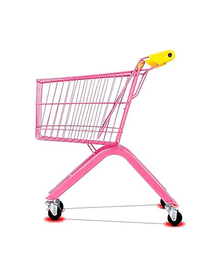 AL BADER Shopping Cart Iron For Kids Children's Toy Supermarket Handcart Mini Shopping Cart Toy Shopping Cart With Sturdy Metal Frame Toddler Shopping Cart Pretend Play Shopping Cart Pink - Image 3