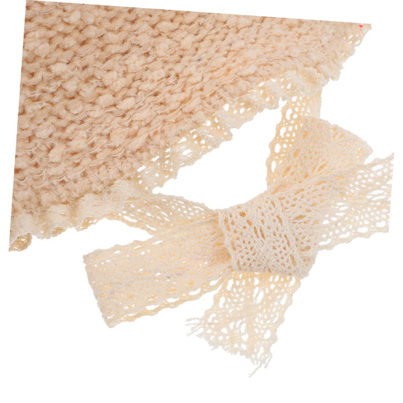 Soft Knitted Baby Bucket Hat Adorable Cartoon Style Beige For Newborn Girls And Boys - Image 4