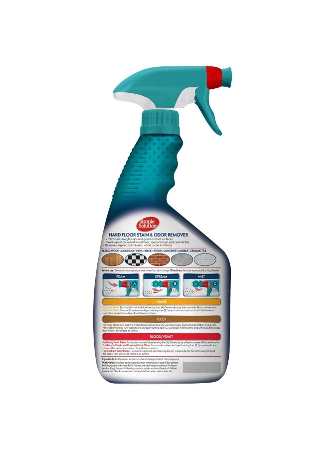 Simple Solution Hard Floor Extreme Pet Stain and Odor Eliminator Spray Dog and Cat Enzyme Cleaner ProBacteria Cleaning Power Strong Urine Pee and Poop Smell Remover for Hardwood Floors 32 oz - Image 2