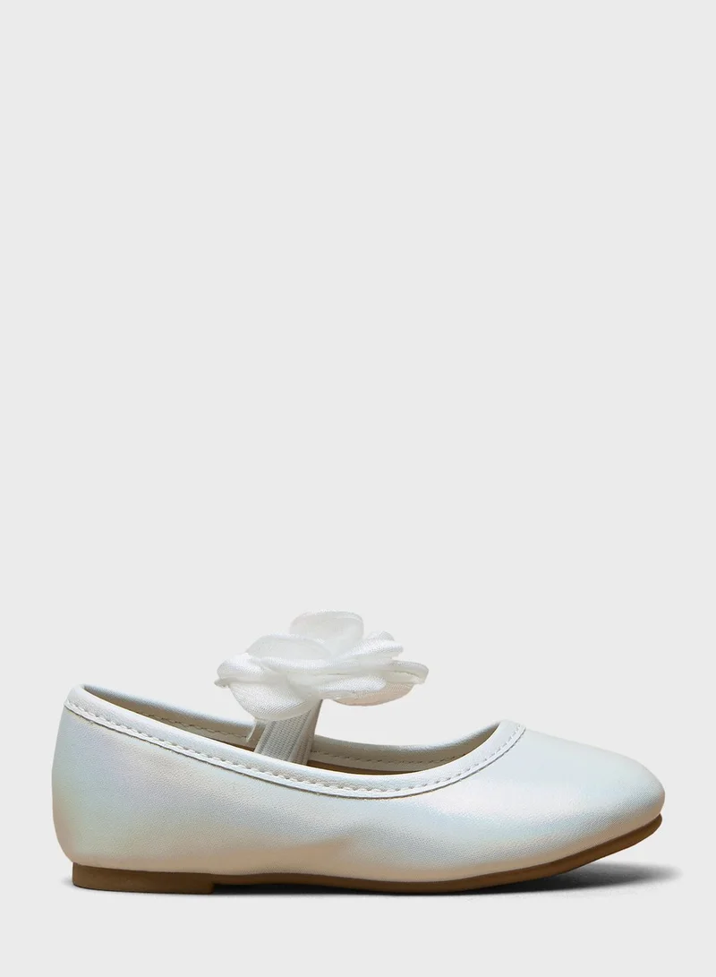 شو اكسبرس Kids Slip Ons Flower Detail Ballerinas