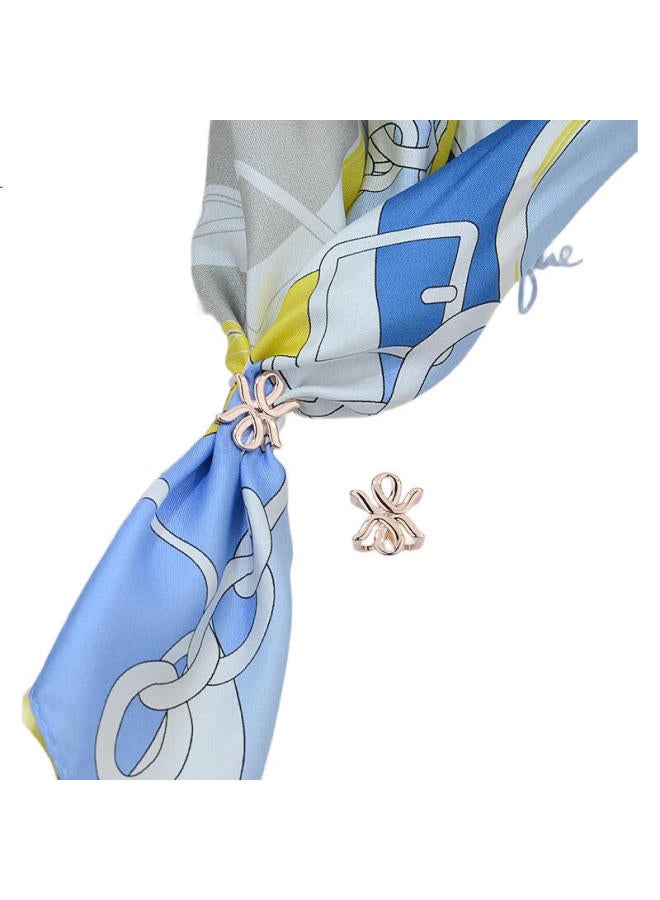 Wanshili Silk Scarf Tie Ring Accessory Scarf Corner Tie, Wanshili Logo Customized Silk Scarf Tie, Small Size - Image 3