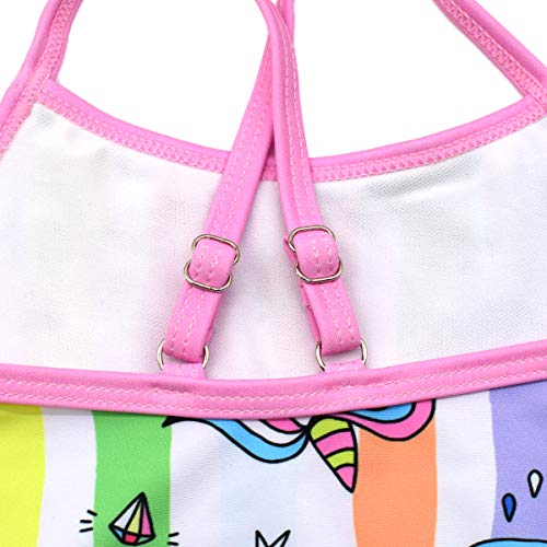HONISEN Big Girls One Pieces Swimsuit Cute Swimwear Bathing Suits Unicorn 7T - Image 5