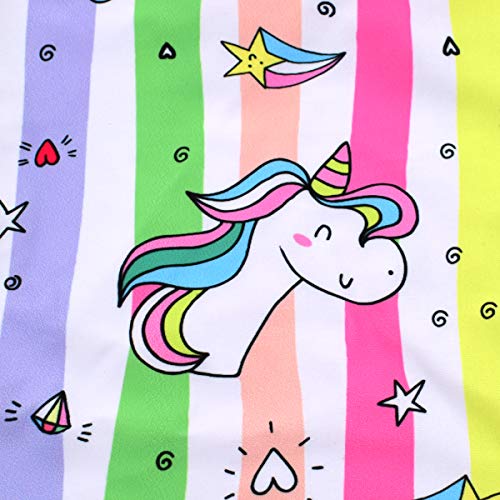 HONISEN Big Girls One Pieces Swimsuit Cute Swimwear Bathing Suits Unicorn 7T - Image 4