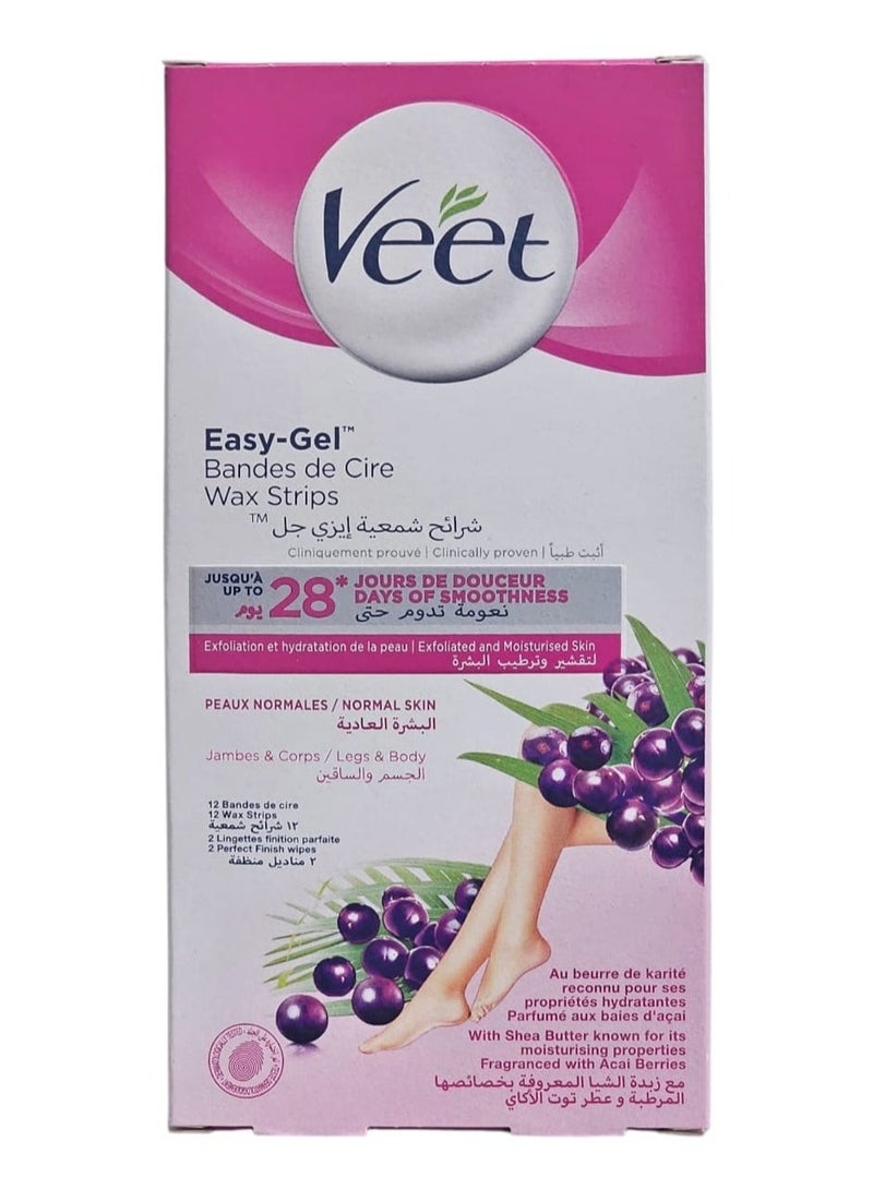 Veet Easy Gel Hair Removal Candle Strips Set For Normal Skin From 12pcs
