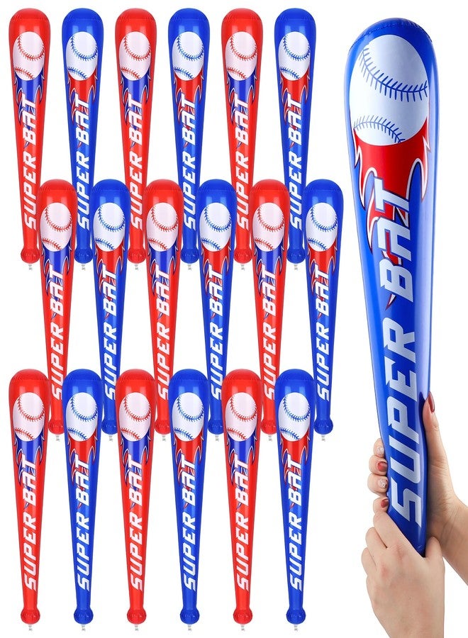 Fovths 18 Pieces Inflatable Baseball Bats, 22 Inch Blow Up Baseball Bat Inflates, Sports Theme Party Supplies for Summer Pool, Birthday Party Favors, Sports Carnival Decorations Prizes - Image 1