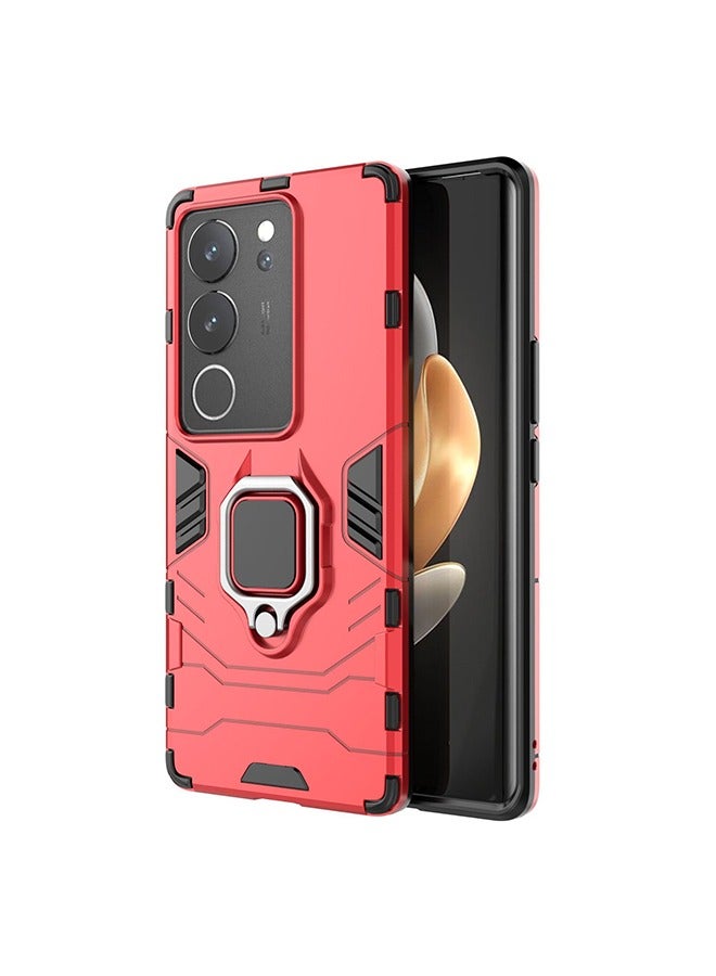 X-level Phone Case Cover Compatible with VIVO V29 5G/V29Pro/S17/S17Pro/S17T with Magnetic Car Mount Ring Holder Kickstand & Shockproof Military Grade Drop Proof Protection Sturdy Bumper Protective Back Cover  - Image 1