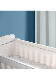 DUNISO Baby crib guardrail pad, neutral cotton rectangular surround pad, double sided double layer foldable child bed protection pad, soft, breathable, anti-collision, 190 * 30cm, white  - Image 4
