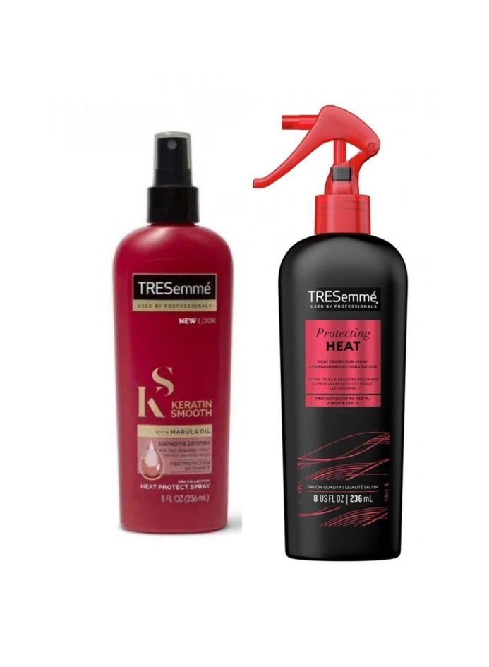 تريزيميه تريسمي ش سي دي سبراي حماية الشعر من الحرارة حتى 450 درجة - 236 مل وبخاخ بلسم الشعر بالكيراتين من  236 مل، قطعتان
