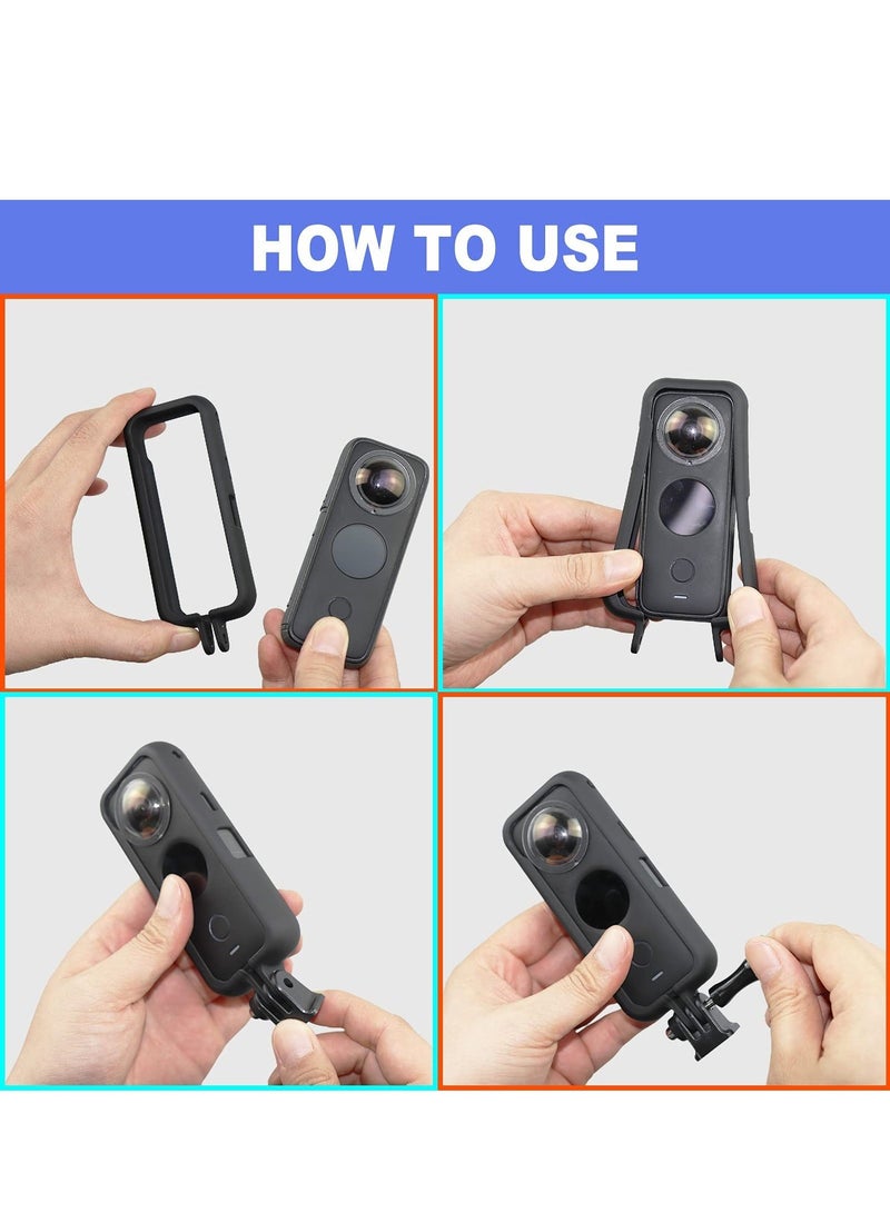 Protective Case Cage Frame Housing Case Action Camera Mount Accessories  Universal 1/4 Thread Base adapter Compatible with insta360 ONE X2 Action Camera  - Image 3