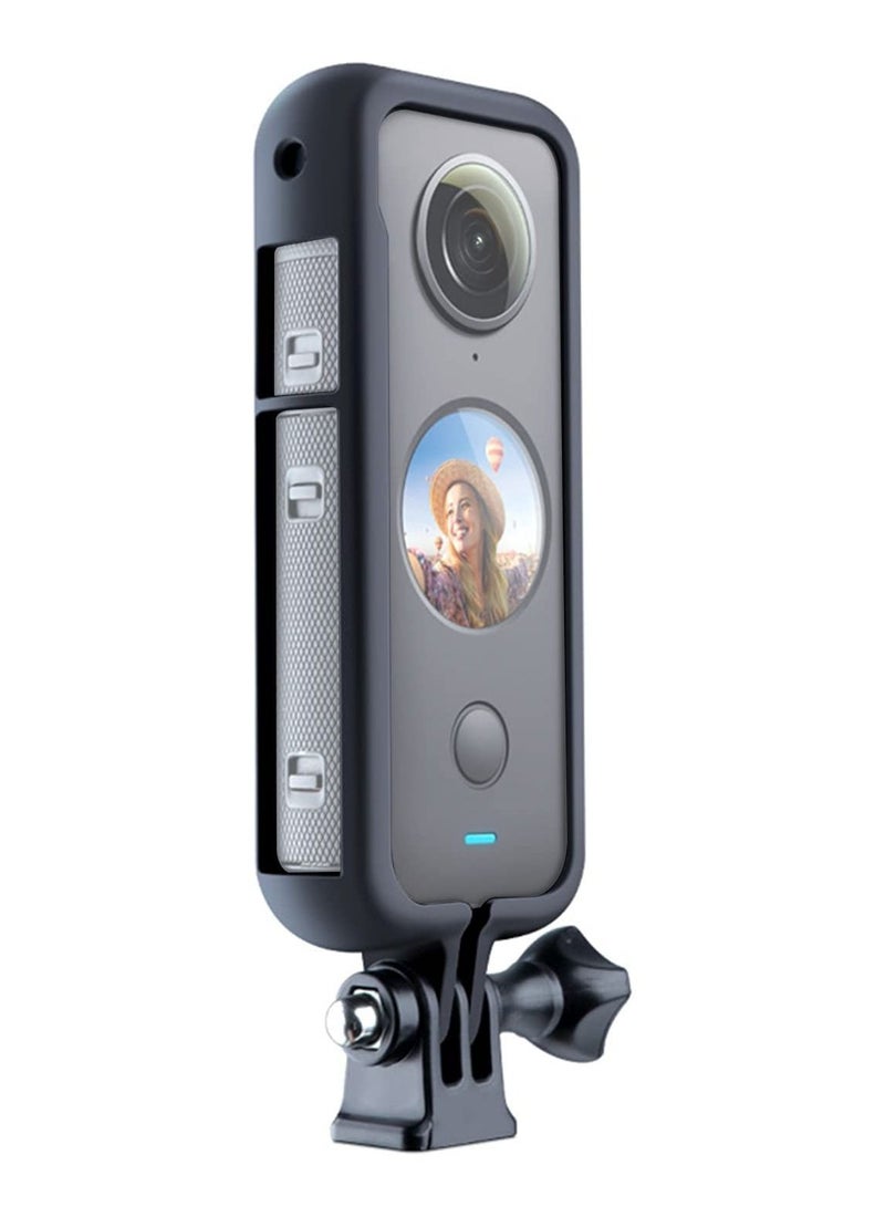 Protective Case Cage Frame Housing Case Action Camera Mount Accessories  Universal 1/4 Thread Base adapter Compatible with insta360 ONE X2 Action Camera  - Image 1