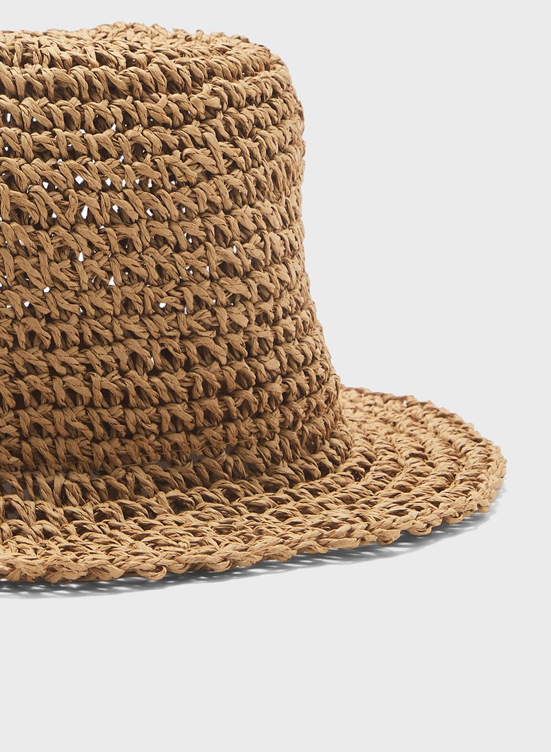 سفنتي فايف قبعة دلو من القش - Image 3