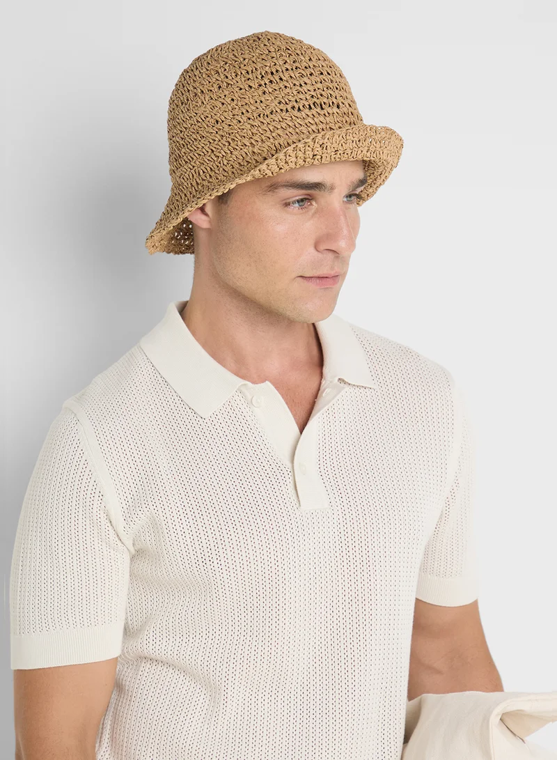 Seventy Five Straw Bucket Hat