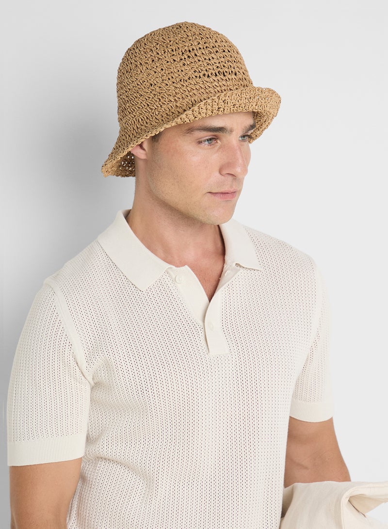 سفنتي فايف قبعة دلو من القش - Image 4