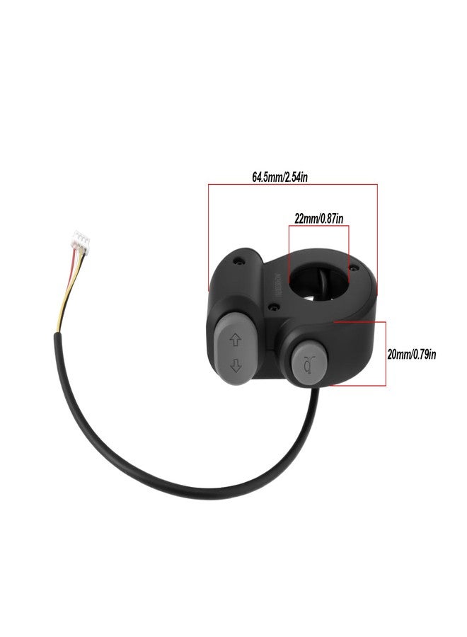 مفتاح مؤشر بوق سكوتر كهربائي ECSiNG مقاس 22 مم متوافق مع Ninebot MAx G2 - Image 4