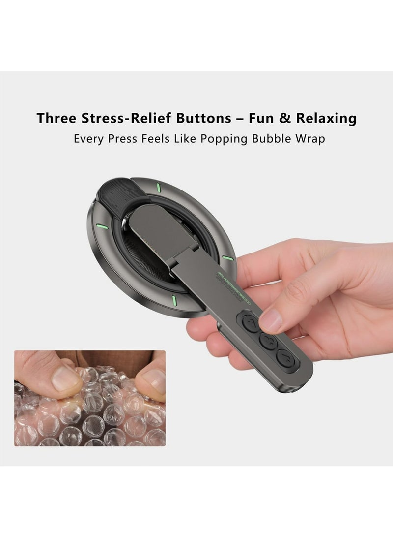 إكس ليفيل قبضة الهاتف لـ Magsafe Phone Stand 360 ° Roration Gym Holder Phone Kickstand Silicone Finger Ring تصميم مفصل تخفيف الضغط المبتكر مع خاتم المغناطيس متوافق مع سلسلة آيفون 17/16/15/14/13/12 ، سلسلة سامسونج غالاكسي S24 / 25 أسود - Image 4