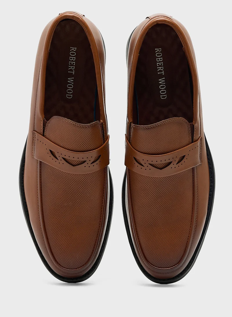 Robert Wood Textured Formal Slip Ons
