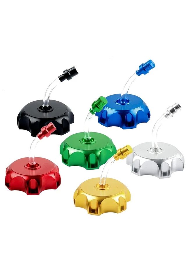 High Performance CNC Aluminum Fuel Tank Cap Breather Vent Valve For 49mm ATV Dirt Pit Bike Gas Cap Silvery - Image 1