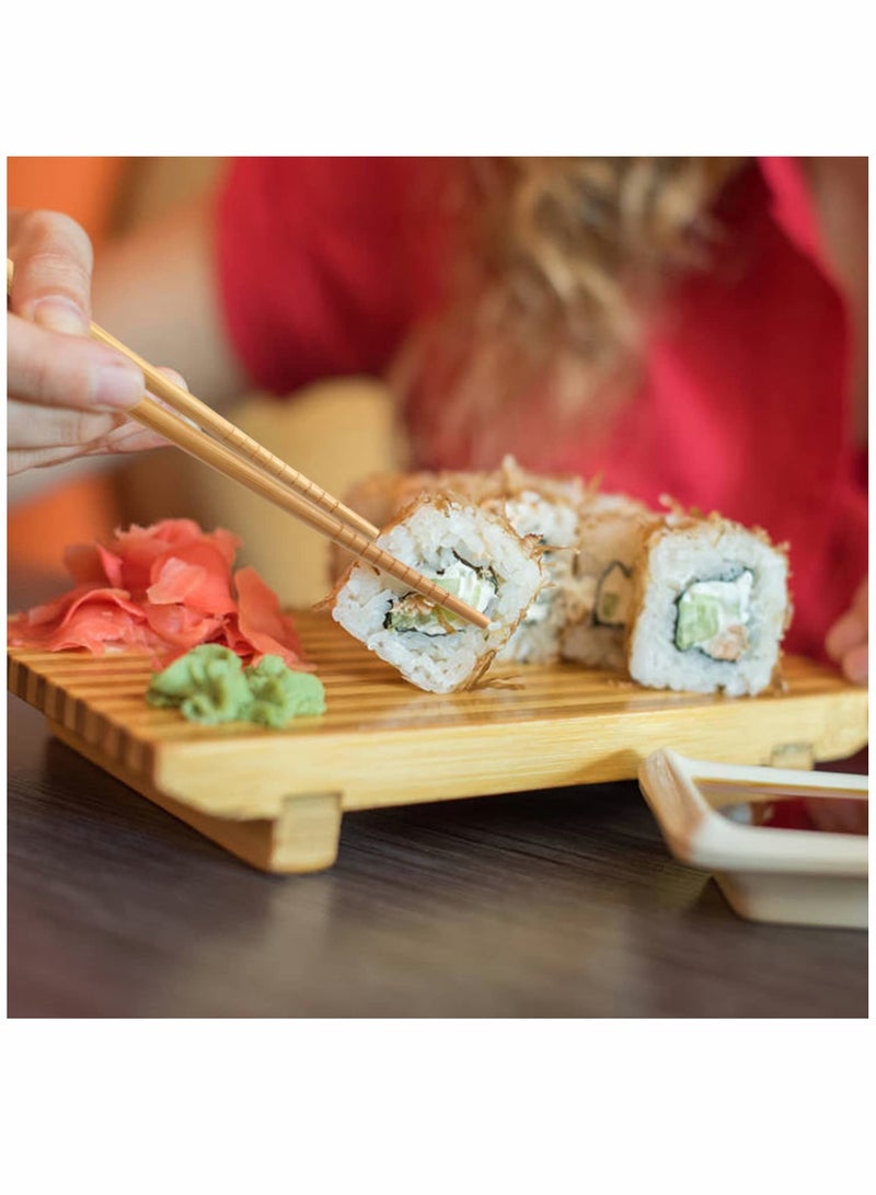 Bamboo Chopsticks Premium 5 Pack Japanese Reusable Chopsticks with Fortune Cat Print Natural Food Grade Chop Sticks for Sushi Asian Dishes - Image 5