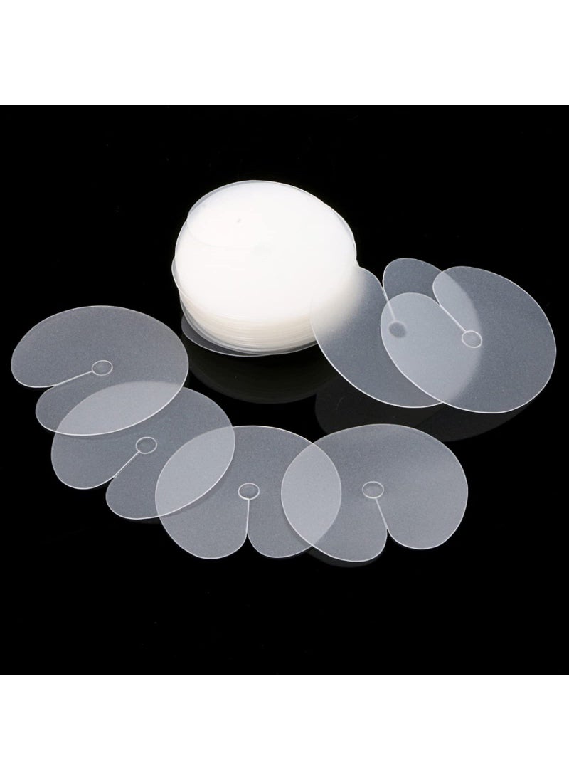 AEGYPIUS 25 Pieces Heat Shield Guards Hair Extensions Shield Circular Single Hole Round Spacer Template Clear Fusion Glue Protector for Hair Extension Using Heat Shield Guards for Hair Extension Bonding 