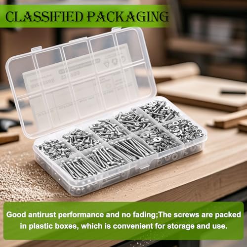 mxuteuk M2.5 Screws Assortment Set,M2.5 x 4/6/8/10/12/16/20/25mm Hex Socket Head Cap Screw Bolts Nuts Kit,304 Stainless Steel Assorted Screws with Hex Wrench (533PCS) - Image 5