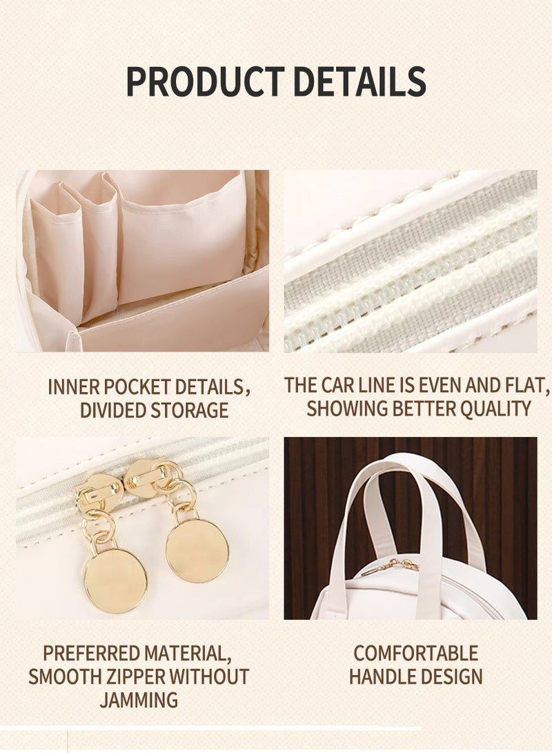 BEIRUI Waterproof cosmetic bag travel organizer, shell shape fashion bag, handbag, can be assembled with accessories, shampoo, etc., large capacity - Image 5