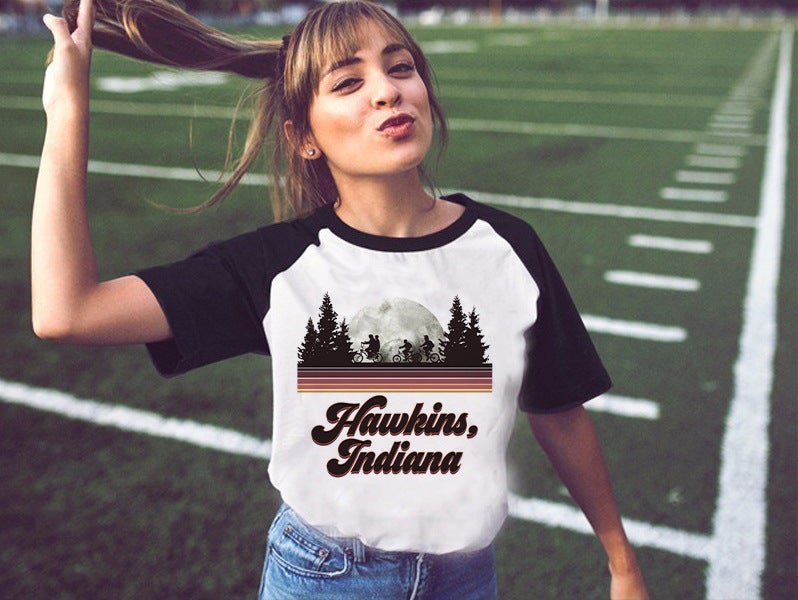 Strange Things 3 Printed Women'S Raglan T-Shirt Women'S Short Sleeve Wish - Image 1