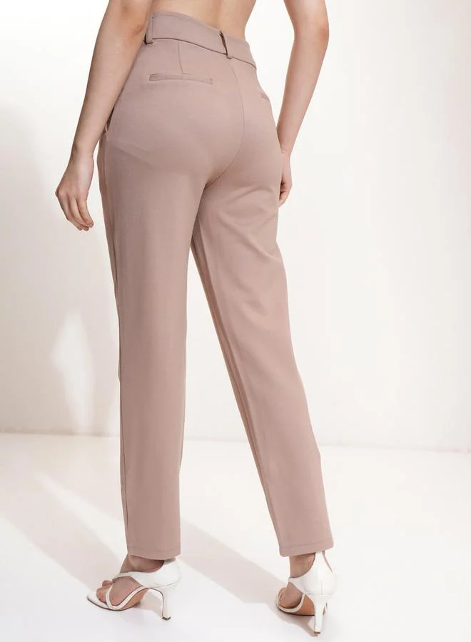 Tokyo Talkies Mid Rise Tapered Fit Trousers by Styli