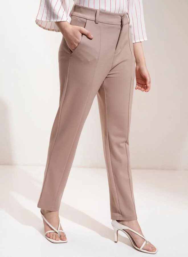 Tokyo Talkies Mid Rise Tapered Fit Trousers by Styli