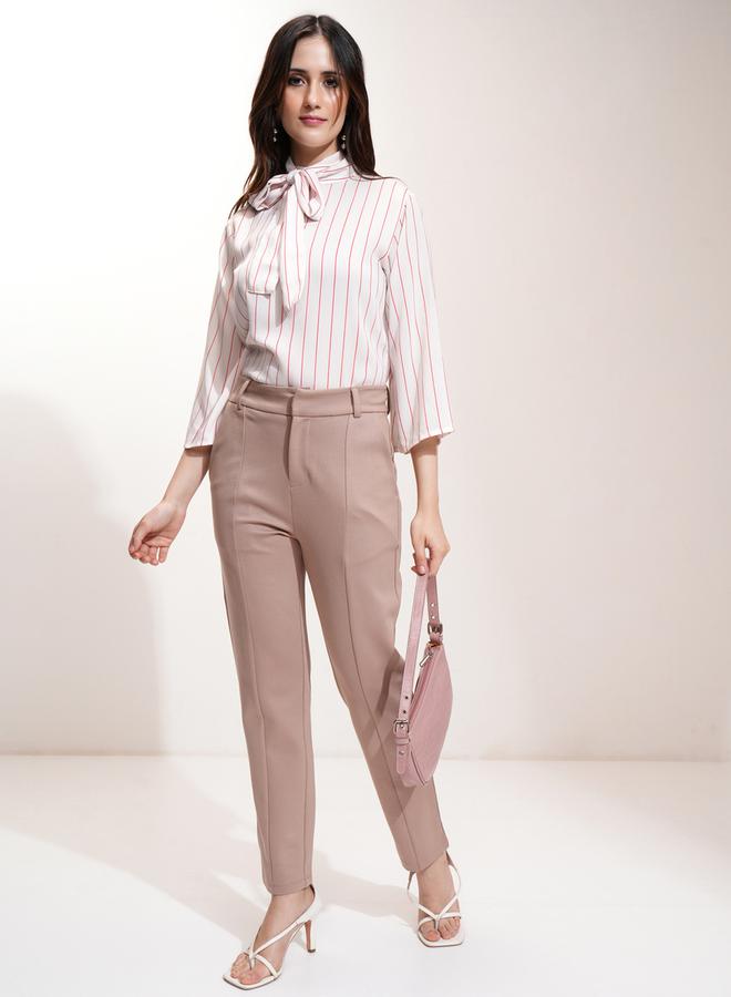Tokyo Talkies Mid Rise Tapered Fit Trousers - Image 2